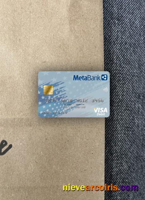 USA South Dakota Metabank visa card photolook
